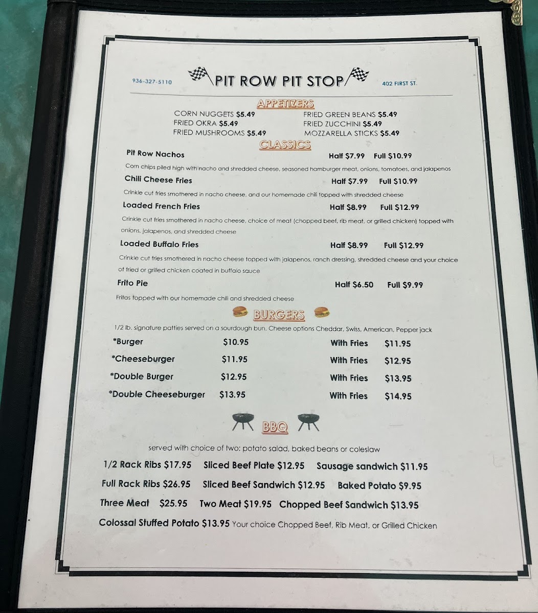 Pit Row Pit Stop Menu - Image 3